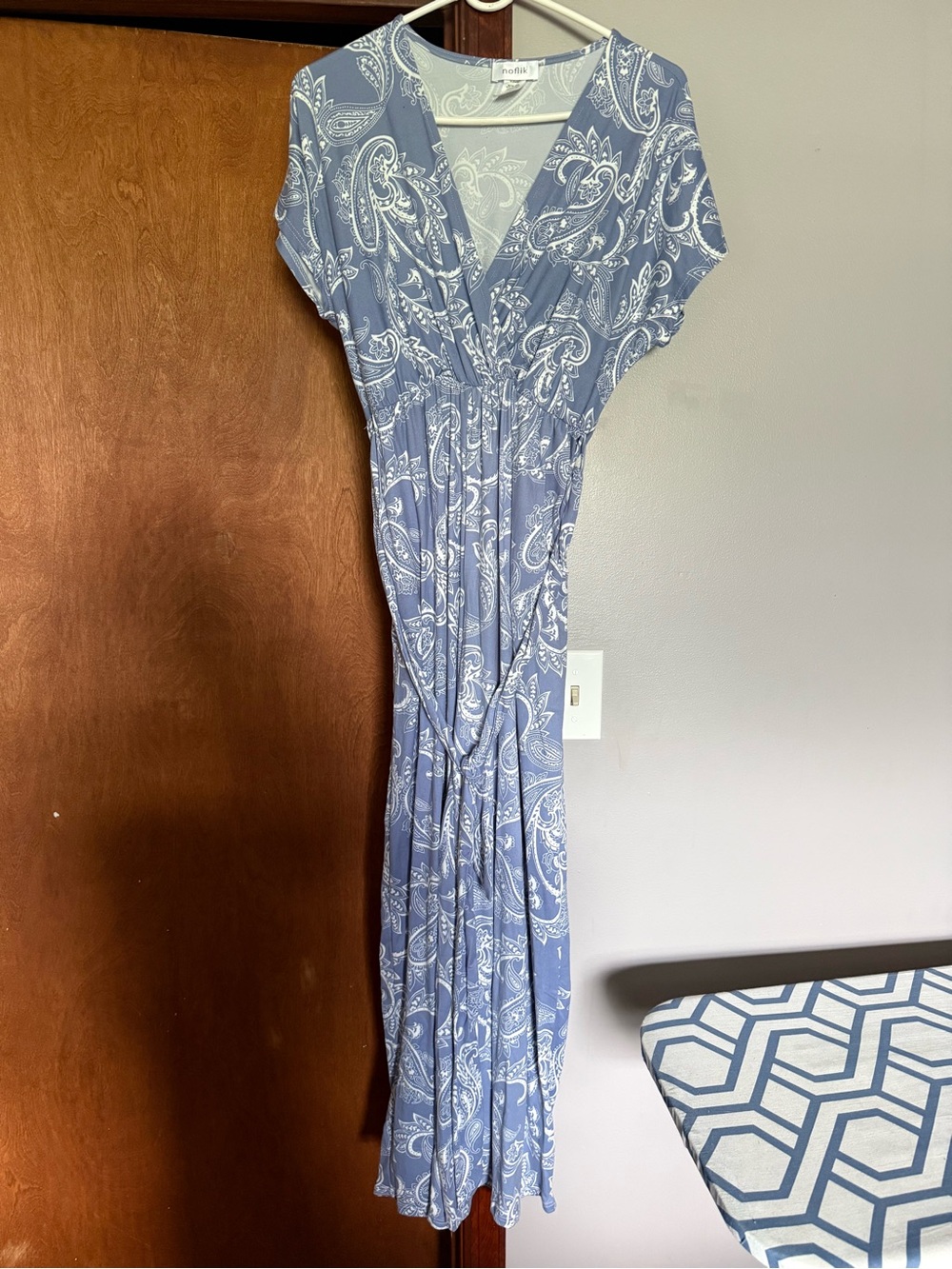 Noflik Blue Paisley Wrap jumpsuit